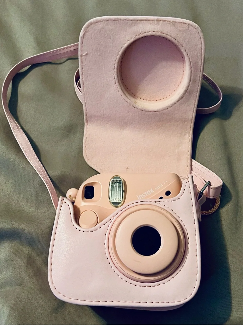 Fujifilm Instax Mini 7+ Instant Camera in Pink with Matching Case and extra film